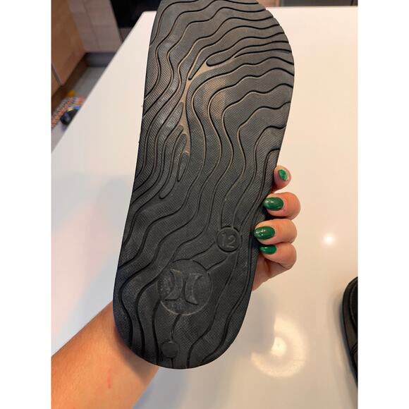 Hurley Black Slide Slip-On Slippers Size 12 - Picture 7 of 7